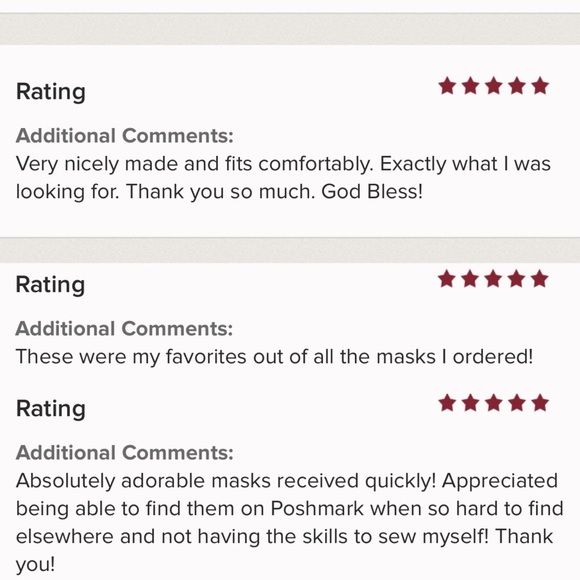 Light Blue Floral Homemade 100% Cotton Facemask - Picture 7 of 8